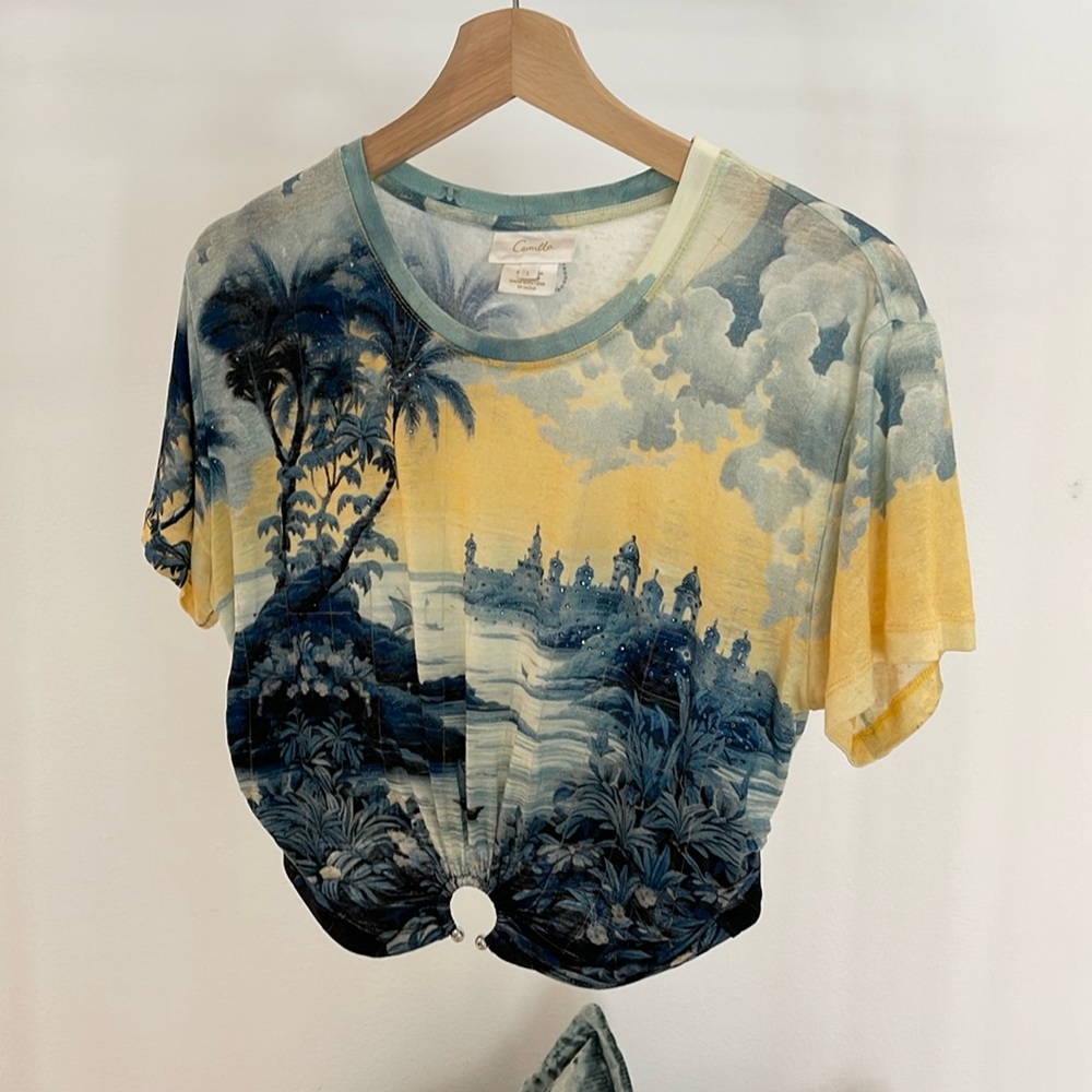 Camilla jersey t shirt with hardware. Size L